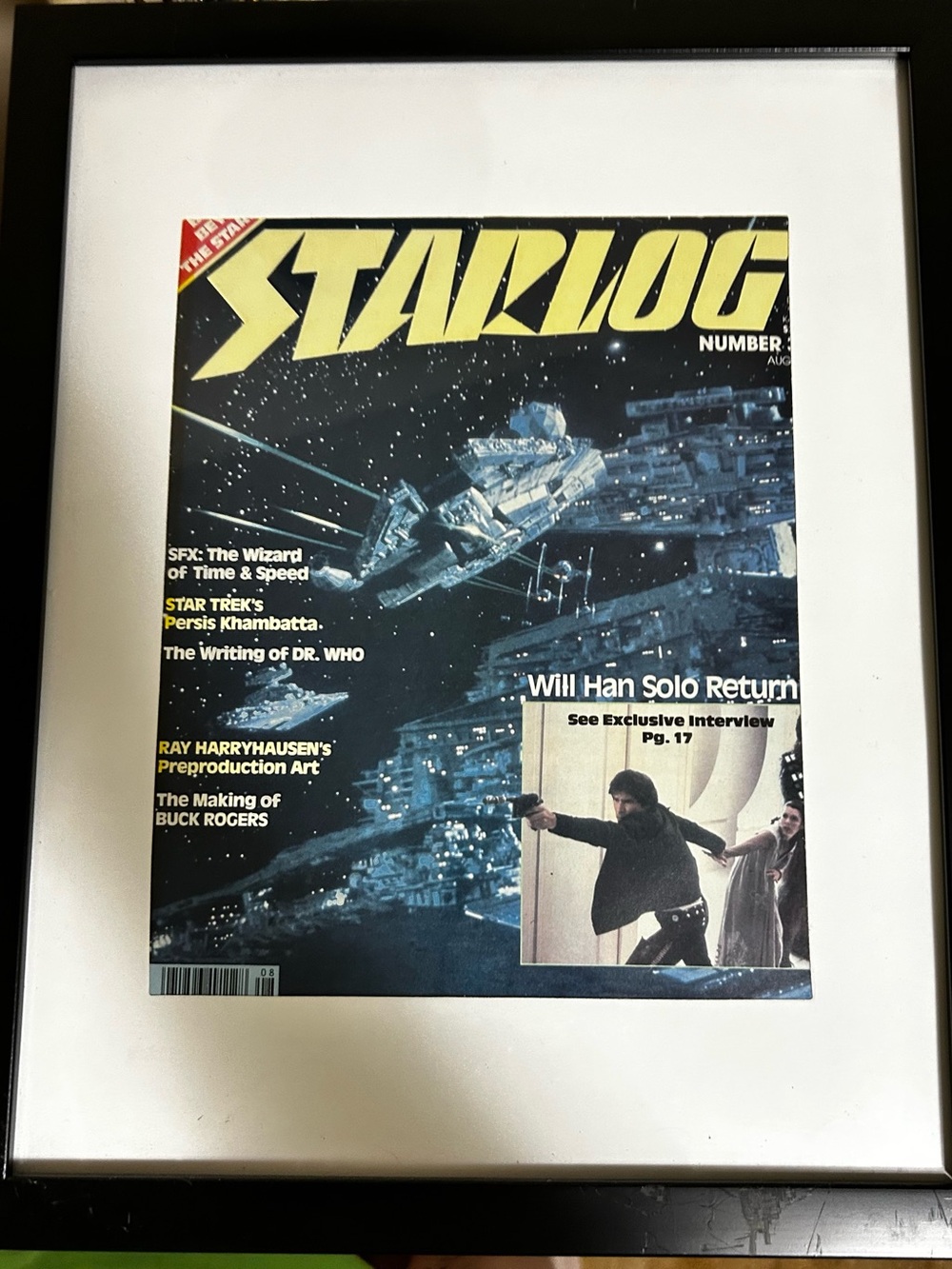 Framed Star Log Magazine August 1980